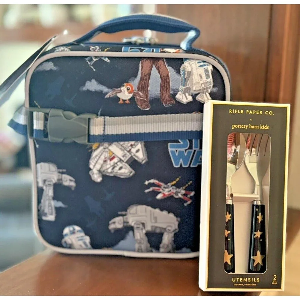 School Pottery Barn Disney LUNCH BOX BAG STAR WARS Solo Resistance grogu ,